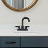 Cobbe Bathroom Faucet 2 Handle 4 Inch Centerset Bathroom Sink Faucets 3 Hole with Pop Up Drain and Water Supply Lines, Matte Black - 3 of 4