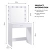 SEVOBAL Dressers Vanity Desk with Mirror and Large Drawer Storage for Modern Bedroom Use, White, 54.3"*27.7"*15.7" - 4 of 4