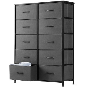 AZL1 Life Concept Utility Storage Drawers Stylish and Functional Storage, 10 Drawer Dresser for Nursery, Closet, Entryway, Gray, 31.5"*11.8"*45.6" - 1 of 4