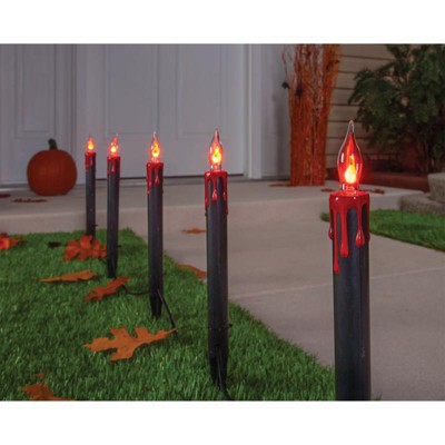 Celebrations - LED - Black Candles with Blood Dripping Pathway Decor -  5 ct - Case of 12