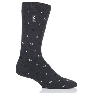 Heat Holders® Men's Micro Pattern ULTRA LITE™ Socks | Thermal Yarn | Lightweight Winter Socks Tight Fit Shoes | Warm + Soft, Hiking, Cabin, Cozy at Home Socks | 3X Warmer Than Cotton - 1 of 1