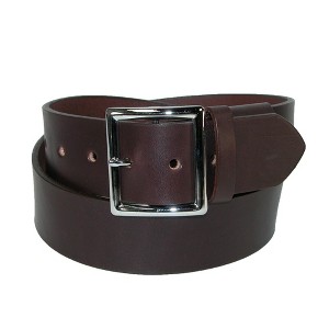 Boston Leather Men's Big & Tall Leather Garrison Belt with Hidden Elastic Stretch - 1 of 4