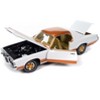 1969 Pontiac Royal Bobcat Grand Prix Model J Cameo White w/Gold Hood & Top w/Gold Interior 1/18 Diecast Model Car by Auto World - 2 of 4