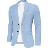 Men's Casual Blazer Sport Coat Two Button Lightweight Business Jackets - 2 of 4