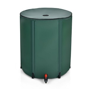 Costway 60 Gallon Portable Rain Barrel Collapsible Tank  Water Collector Spigot Filter - 1 of 4