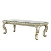 99" Vatican Dining Table Champagne Silver Finish - Acme Furniture: Glass Top, 8 Seats, Non-Extension - image 2 of 4