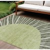 Olive Green And Artichoke Green Abstract Washable Indoor Outdoor Area Rug - 2 of 4