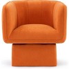 Acekool 360° Barrel Swivel Chair - Modern Velvet Design with Padded Cushion (Multiple Colors) - 3 of 4