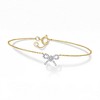 Pure Collection by Ross-Simons 0.10 ct. t.w. Diamond Bow Bracelet in 14kt Yellow Gold - 3 of 4