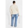 Women's Plus Size Kenia Sweater - cream | CITY CHIC - 3 of 4