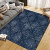 Coolmee  Machine Washable Area Rug Modern Abstract Design, Non-Shedding & Easy Care, Ideal for Entryway, Living Room, BedroomGray - 2 of 4