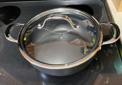Anolon X Hybrid Cookware Nonstick Aluminum Nonstick Casserole Pan With Lid,  4-Quart
