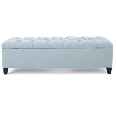 NicBex Storage Ottoman Bench for Bedroom,17.5 Inch Wide Modern Storage Bench with Pressure Hinges,Ottoman for Living Room,Bedroom,Entryway