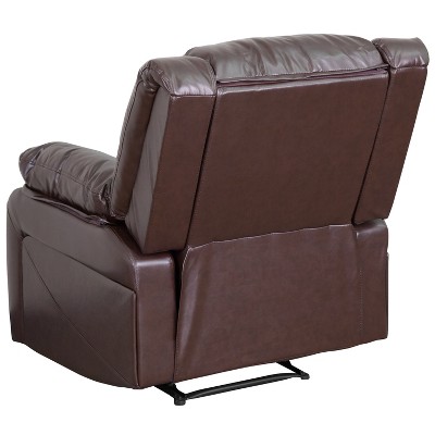 Harmony Series Brown LeatherSoft Recliner with Metal Frame