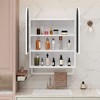 PAGED 31.5" H Floor Coner Storage Cabinet with Shelf and Tempered Glass Door, Bathroom Organizer for Bathroom/Living Room/Kitchen - 2 of 4