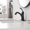 BWE Single Handle Bathroom Faucet For One Hole with 3 Holes Deck Plate and Metal Drain - 3 of 4