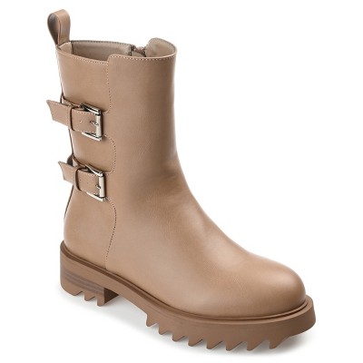 Journee Collection Womens Yasmine Almond Toe Block Heel High Ankle Booties