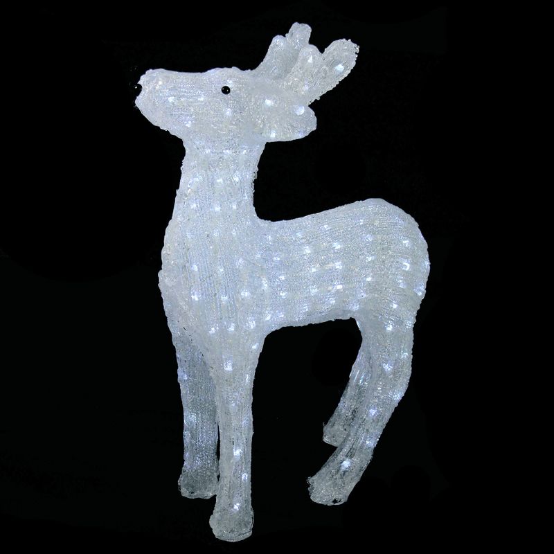 Northlight LED Lighted Commercial Grade Acrylic Reindeer Christmas Display Decor - 23" - Pure White Lights, 2 of 4