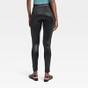 Women's High Waisted Shine Seamless Fleece Lined Leggings - A New Day™ Black - 2 of 3