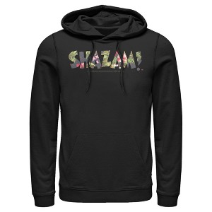 Men's Justice League Shazam Tropical Logo Pull Over Hoodie - 1 of 3