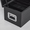30 Inch Aluminum Truck Tool Box, Truck Bed Tool Box with Sliding Shelf, Diamond Plate ToolBox with Side Handle,Lock and 2 Keys - 2 of 4