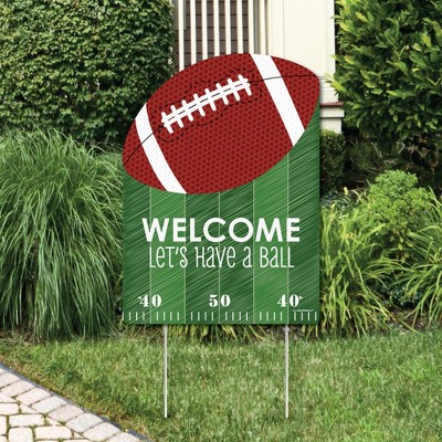 Big Dot of Happiness End Zone - Football - Party Decorations - Birthday Party or Baby Shower Welcome Yard Sign