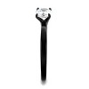 Slickblue Minimalist CZ Ring for Women, Black Band, 6mm Round Stone, Four-Prong Design, IP Finish, Size 5-10 - 4 of 4