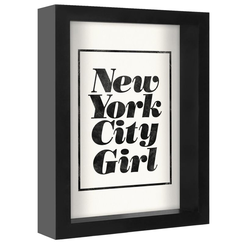 Americanflat Minimalist Motivational New York City Girl' By Motivated Type Shadow Box Framed Wall Art Home Decor, 3 of 10
