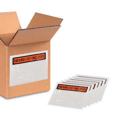 PSBM 1000 Pieces 5.5" x 7.5" Packing List Enclosed Envelopes, Panel Face