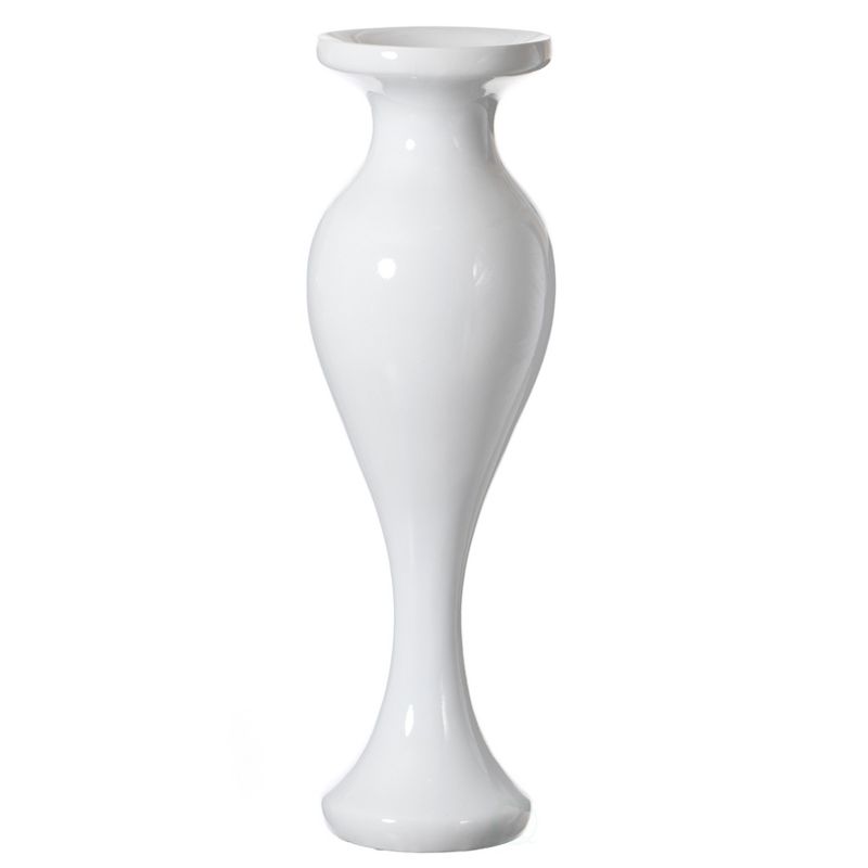 Uniquewise Decorative Large White Trumpet Design Modern Flower 32-Inch-Tall Floor Vase - Contemporary Home Decor Accent Beautiful Centerpiece, 4 of 6