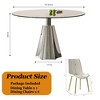GDFStudio Lenhart Mid-Century 5 Piece Round Dining Set with 35" Glass Table and 4 Ergonomic Chairs - 3 of 4