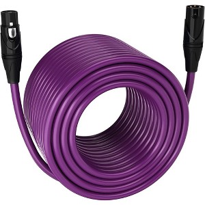 LyxPro 15 ft Red Balanced XLR Cable – 3‑Pin Male‑to‑Female Mic Cord for Studio, Live - 1 of 4