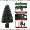 4.5 FT Pre-Lit Christmas Trees with Vintage Pot, Realistic Needles Artificial Christmas Trees with 108 Warm White Lights - 4 of 4