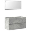 vidaXL Bathroom Cabinet With Mirror Concrete Grey Engineered Wood 31.5 in - 2 of 4