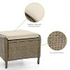 Greemotion 21.25"x16.5" 2pc Garda Square Outdoor Patio Cushioned Ottoman Set Brown: Weather-Resistant, Aluminum Frame - 3 of 4