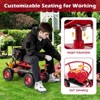 Tangkula Rolling Garden Cart Work Seat Height Adjustable Swivel Stool Cart with Removable Cushion & 2 Steering Handles - 4 of 4