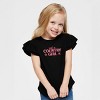 Just A Country Girl Stars Glitter/Puff Print - Flutter Sleeve Graphic T-Shirt - 4 of 4