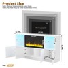 68"W Modern TV Stand TV Console Cabinet with Non-heating Electric Fireplace, LED Light and Tempered Glass Shelves for TVs Up to 75"-ModernLuxe - 3 of 4