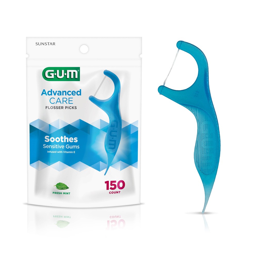 Photos - Toothpaste / Mouthwash GUM Advanced Care Flossers Mint - 150ct