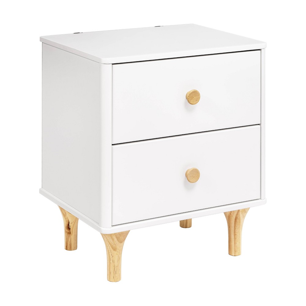 Photos - Storage Сabinet Babyletto Lolly Nightstand with USB Port - White/Natural