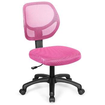 Costway Mesh Office Chair Low-Back Armless Computer Desk Chair Adjustable Height BluePinkPurple