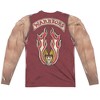 Men's Warriors Vest (Frontback Print) Long Sleeve Costume T-Shirt - 3 of 4