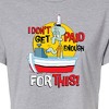Women's - SpongeBob SquarePants - Squidward I Don't Get Paid Enough Cropped Graphic T-Shirt - 2 of 4
