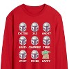 Men's - Star Wars - The Mandalorian Mandalorian Moods Long Sleeve Graphic T-Shirt - 2 of 3