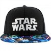 Adult Star Wars Embroidered Logo with Printed Art Flat Bill Snapback Hat - 2 of 4