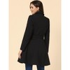 INSPIRE CHIC Women's Winter Overcoat Turn Down Collar Belted Double Breasted Long Coat - 4 of 4