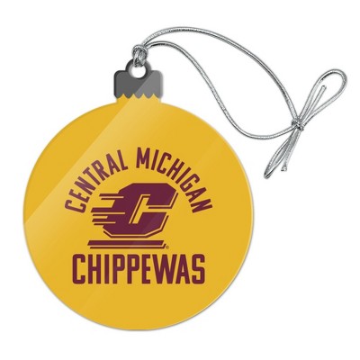 Central Michigan University Chippewas Acrylic Christmas Tree Holiday Ornament