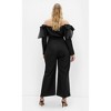 CITY CHIC | Stacie Off Shoulder Jumpsuit - black | 16W - 2 of 4