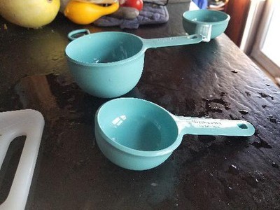 KitchenAid Plastic Measuring Cups Set of 4 Aqua Sky for sale online