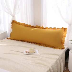 Reversible Pillow Cover – Soft Shabby Chic Ruffled Pillowcases, Wrinkle Resistant, Envelope Closure, Queen/King/Body - 1 of 4